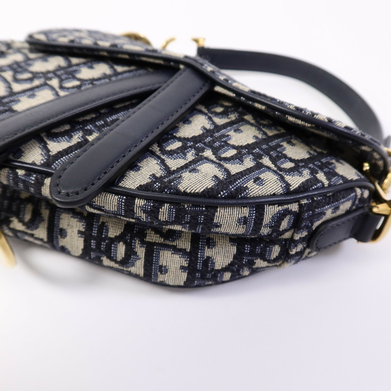Dior 帆布Saddle Mini手挽袋-10