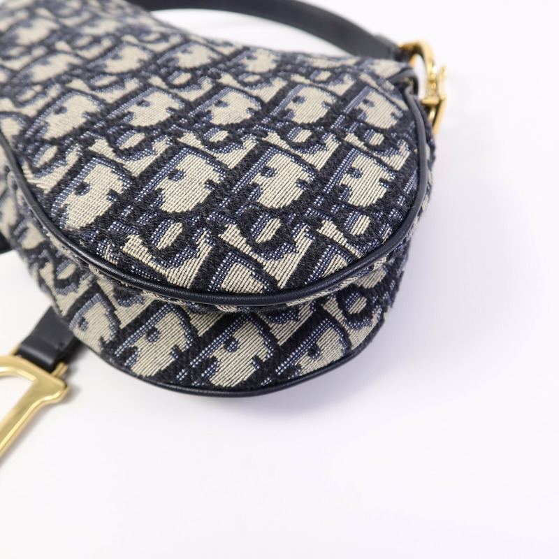 Dior 帆布Saddle Mini手挽袋-12