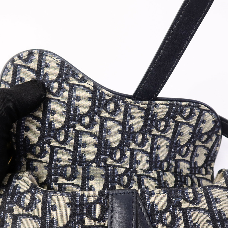 Dior 帆布Saddle Mini手挽袋-14