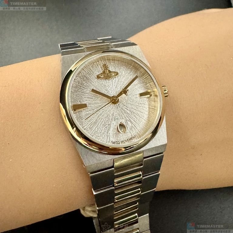 Vivienne Westwood手錶,編號VW30311,28mm, 32mm銀錶殼,金銀相間錶帶款-1