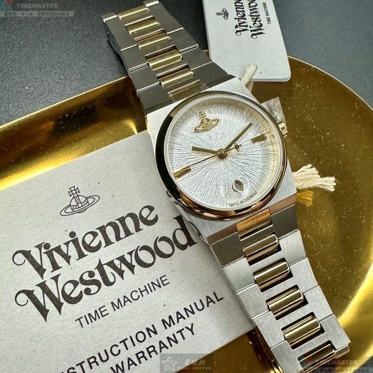 Vivienne Westwood手錶,編號VW30311,28mm, 32mm銀錶殼,金銀相間錶帶款-6