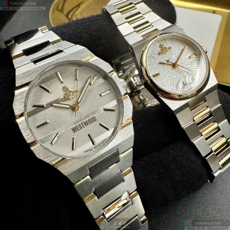 Vivienne Westwood手錶,編號VW30311,28mm, 32mm銀錶殼,金銀相間錶帶款-8