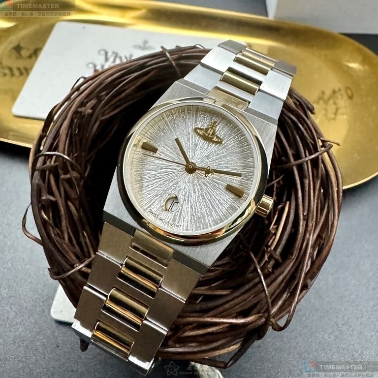 Vivienne Westwood手錶,編號VW30311,28mm, 32mm銀錶殼,金銀相間錶帶款-10