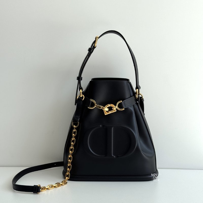 99新🆕 Dior 迪奧 CD logo 水桶 黑色金釦-0