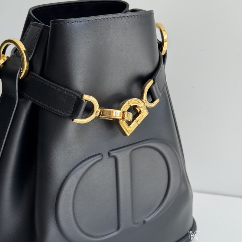 99新🆕 Dior 迪奧 CD logo 水桶 黑色金釦-2