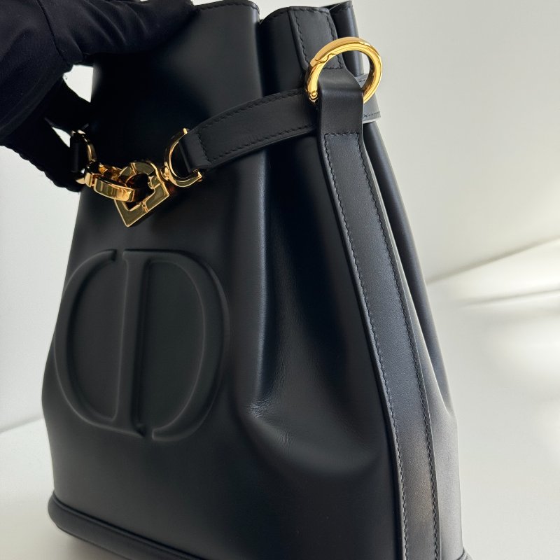 99新🆕 Dior 迪奧 CD logo 水桶 黑色金釦-8