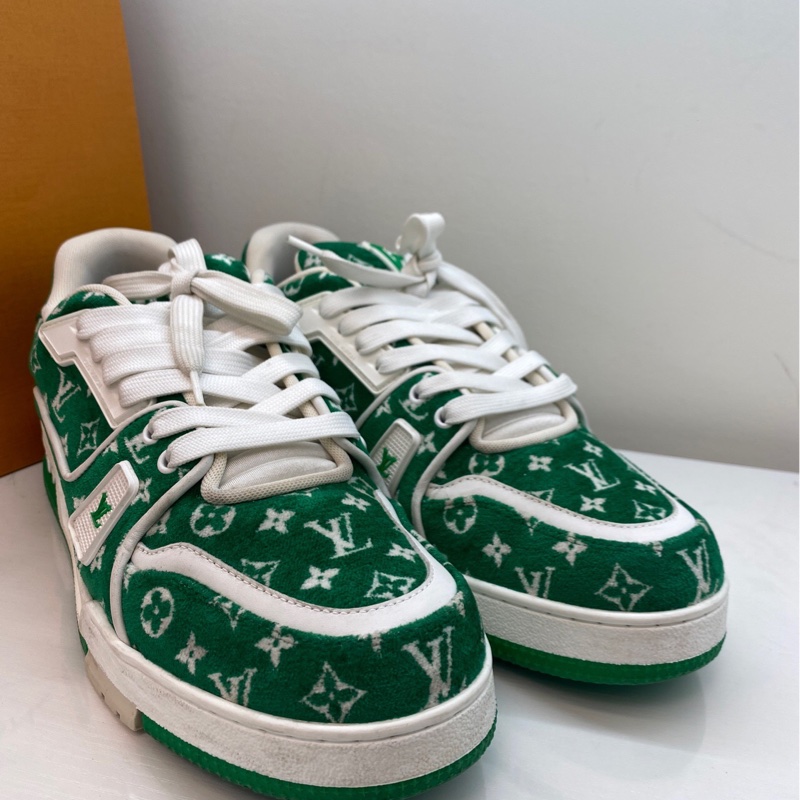 Louis Vuitton路易威登 Trainer Monogram 織物反毛鞋 8碼 42碼-1