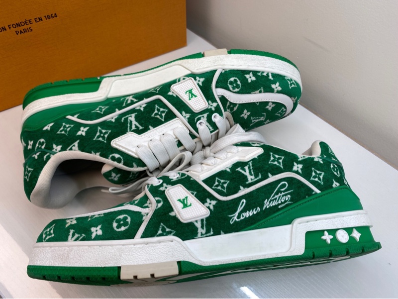 Louis Vuitton路易威登 Trainer Monogram 織物反毛鞋 8碼 42碼-3