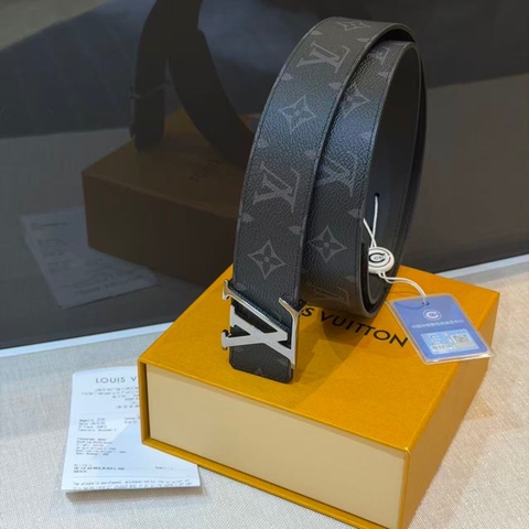 全新全套Louis vuitton 路易威登 黑色老花腰帶