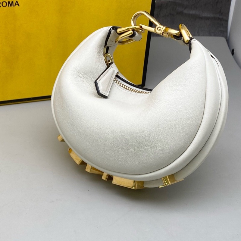 Fendi 芬迪 白金Fendigraphy mini 手腕包 小豌豆包 尺寸12x5x15-0