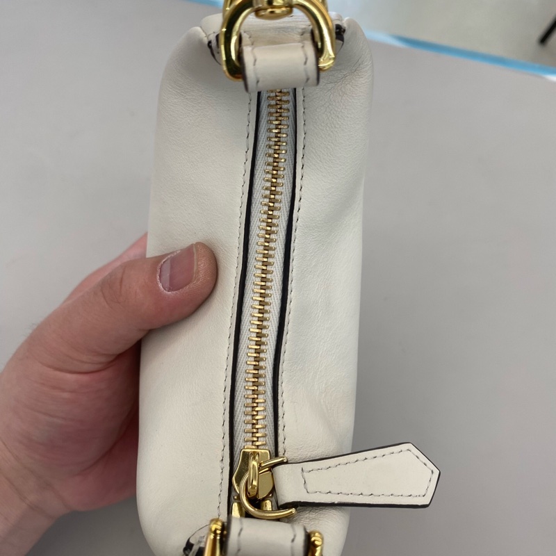 Fendi 芬迪 白金Fendigraphy mini 手腕包 小豌豆包 尺寸12x5x15-5