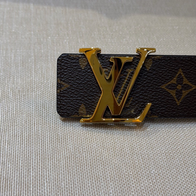 全新全套Louis vuitton路易威登 老花棕色拼皮腰帶-1