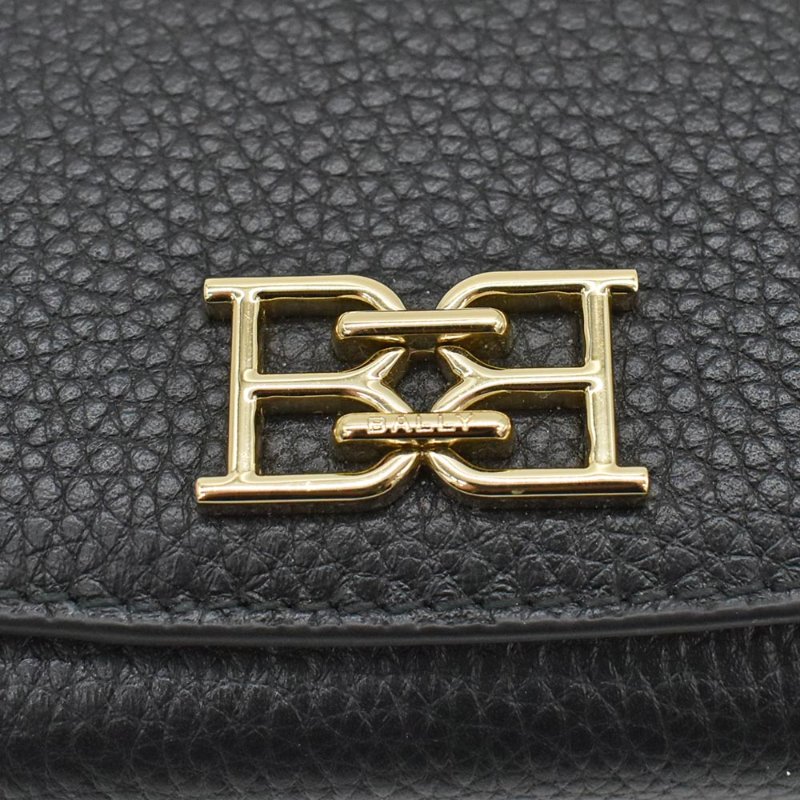 【門市全新現貨】BALLY 牛皮銀字LOGO三折短夾皮夾卡片夾(附原廠紙)-4