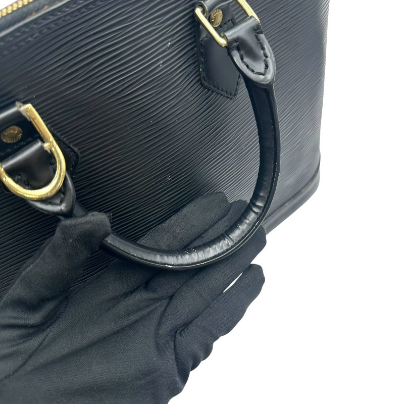 【美收精品】Louis Vuitton 黑色水波紋手提包 C-561【隔月月中將轉賣至日本 上架期限30天】-8