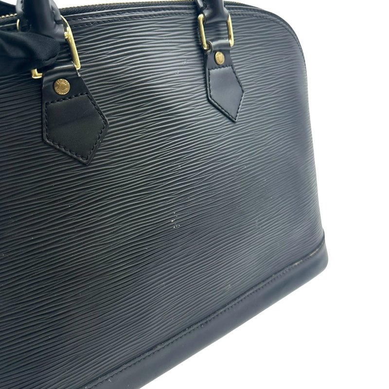 【美收精品】Louis Vuitton 黑色水波紋手提包 C-561【隔月月中將轉賣至日本 上架期限30天】-9