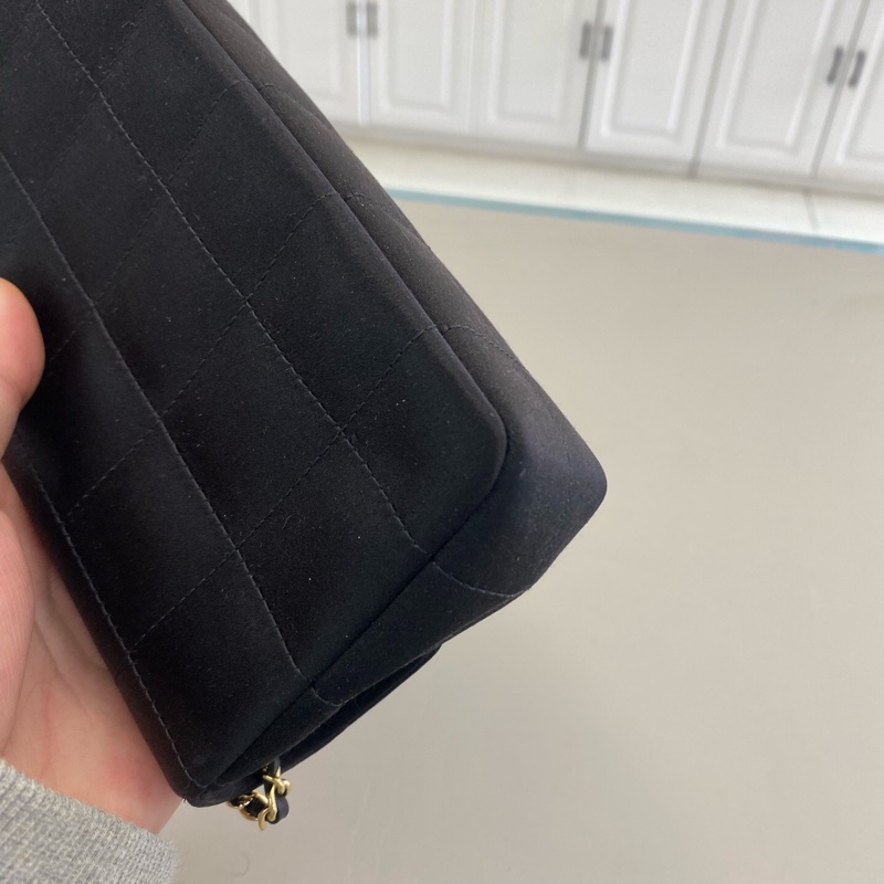 Chanel 香奈兒 冰格MiniCF綢緞帶山茶花金扣 鐳射13開絕版美物 極品成色-8