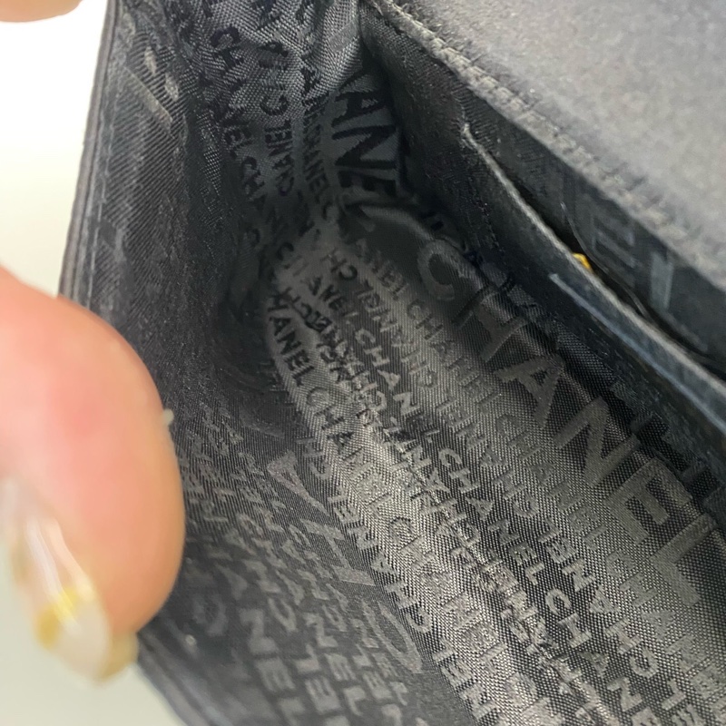 Chanel 香奈兒 冰格MiniCF綢緞帶山茶花金扣 鐳射13開絕版美物 極品成色-14