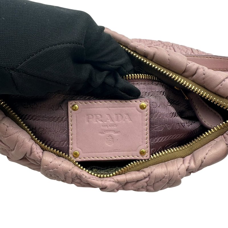 【美收精品】PRADA 粉色肩背包 C-566【隔月月中將轉賣至日本 上架期限30天】-14