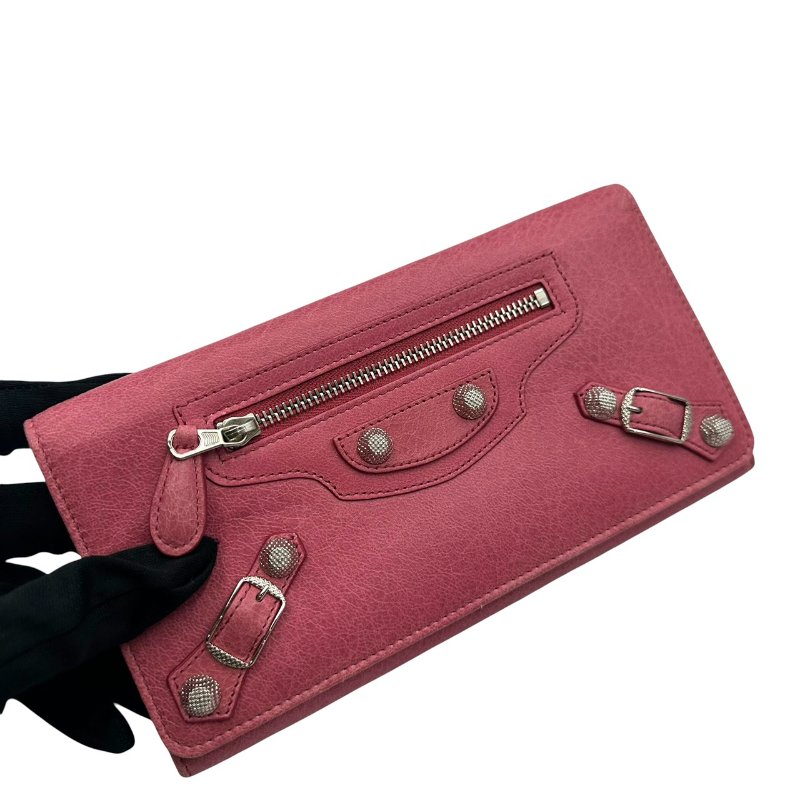 【美收精品】Balenciaga 粉色長夾 C-571【隔月月中將轉賣至日本 上架期限30天】-5