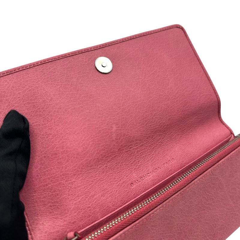 【美收精品】Balenciaga 粉色長夾 C-571【隔月月中將轉賣至日本 上架期限30天】-13