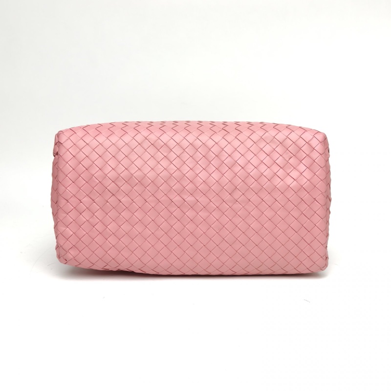 BOTTEGA VENETA Roma羅馬包小號粉色牛皮鎢鋼扣肩背包-3