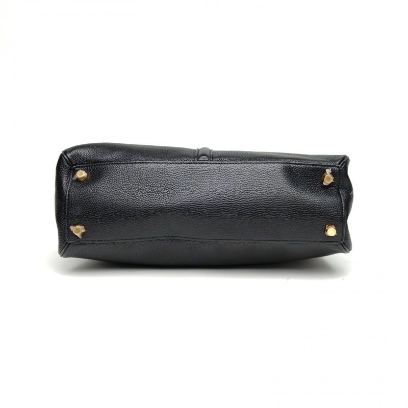 CELINE 黑色牛皮Soft16中號32手提斜跨包-3