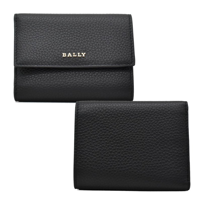 【門市全新現貨】BALLY 牛皮金屬LOGO三折卡夾皮夾(無零錢袋)(附原廠紙)-0