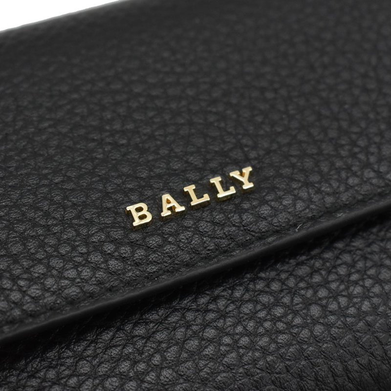 【門市全新現貨】BALLY 牛皮金屬LOGO三折卡夾皮夾(無零錢袋)(附原廠紙)-4