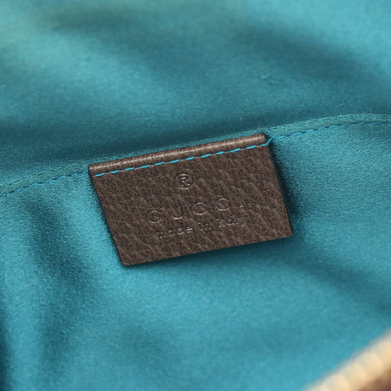 GUCCI Ophidia GG Supreme 單肩斜背包 499621 帆布皮革 米色 二手-3