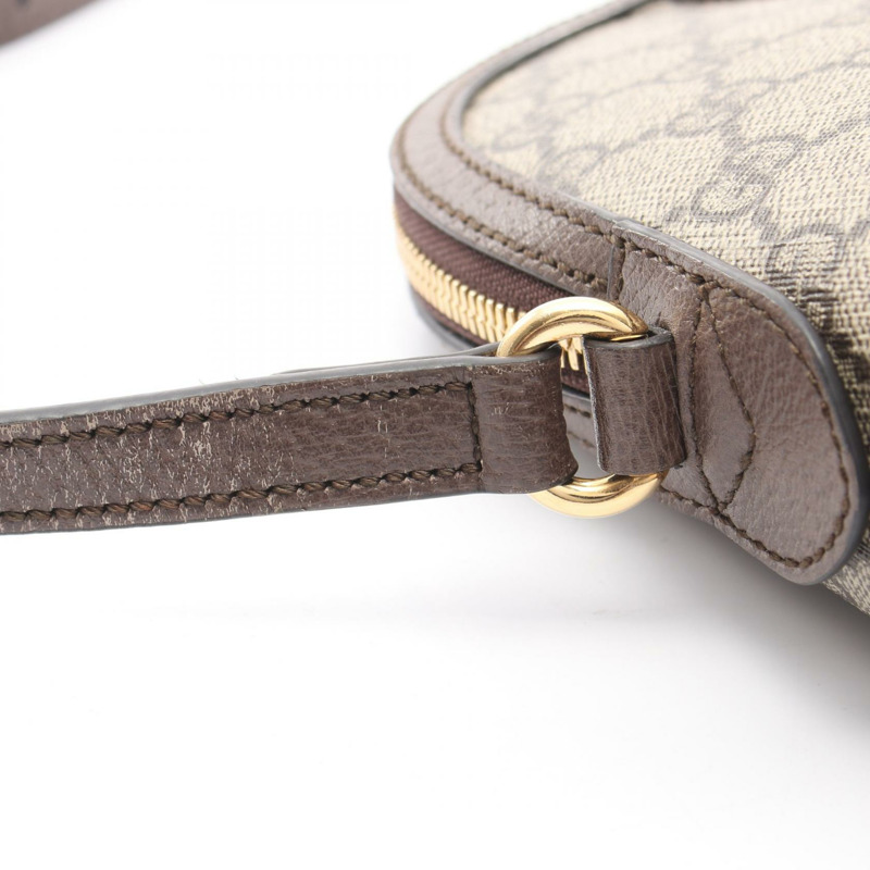 GUCCI Ophidia GG Supreme 單肩斜背包 499621 帆布皮革 米色 二手-6