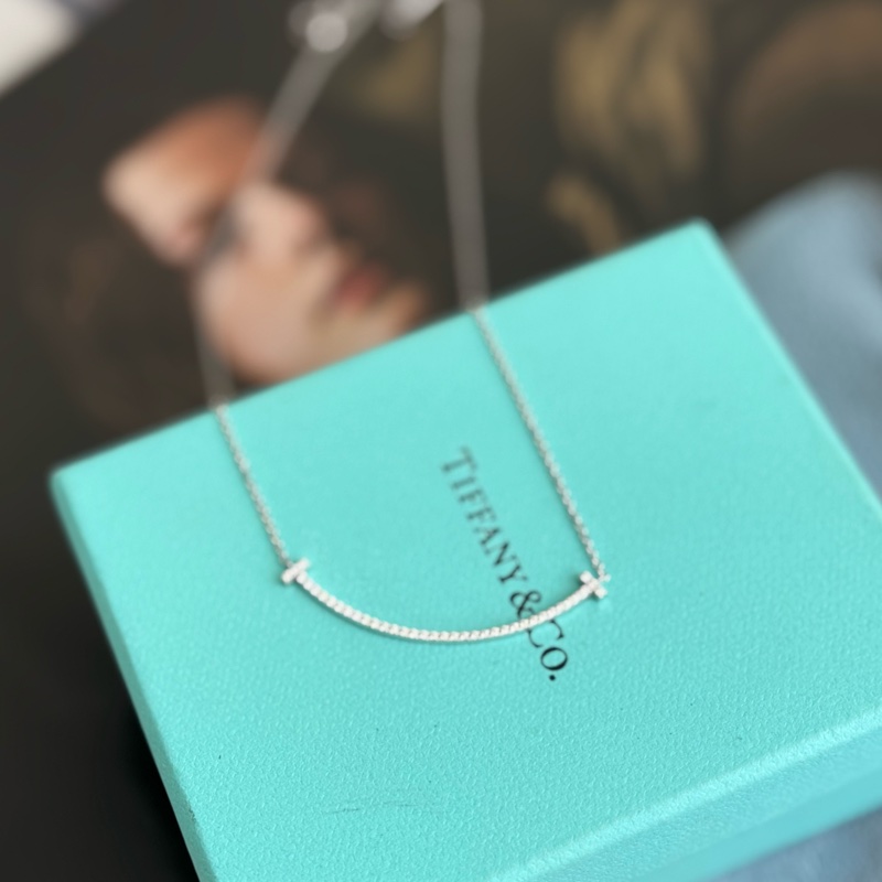 Tiffany &co.銀鑽微笑項鍊 必買❤️❤️-1