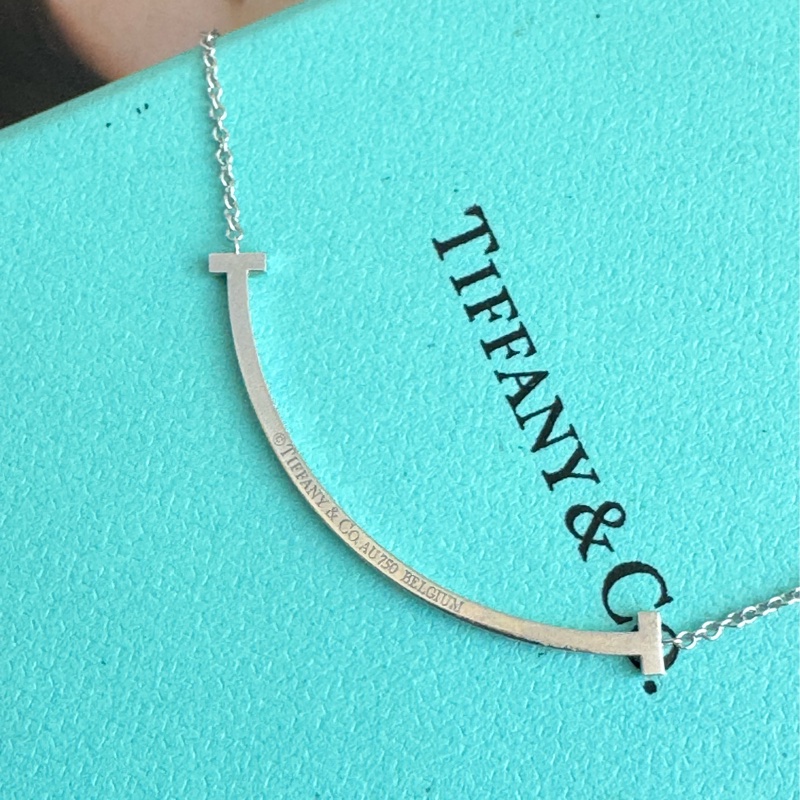 Tiffany &co.銀鑽微笑項鍊 必買❤️❤️-4