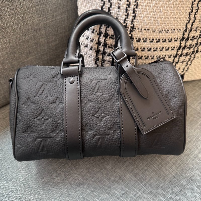LV 黑色牛皮壓紋 KEEPALL 25-1