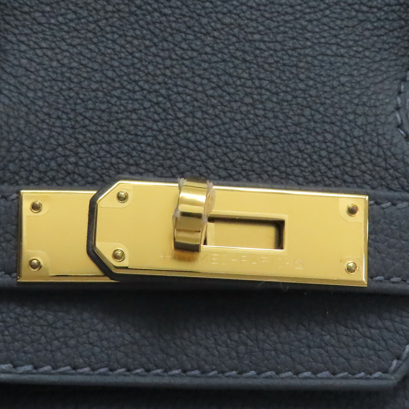 新板岩灰 TOGO牛皮 Birkin 30 柏金包 手提包 W刻 金釦【HERMES 愛馬仕】-5