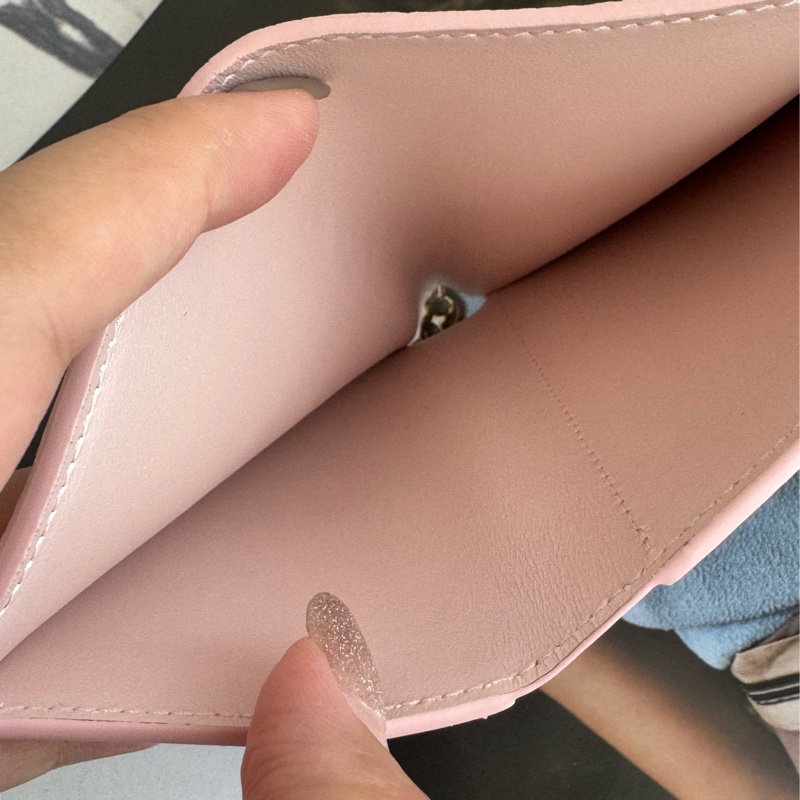 LV M83686粉色煥彩皮革三折釦式中夾🎀-15