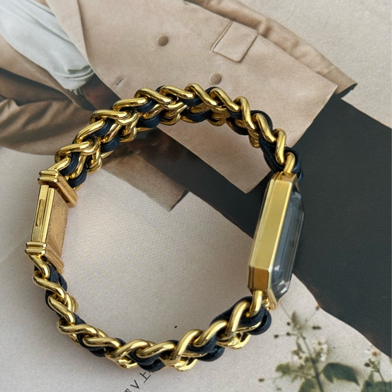 Chanel金色皮穿練首映錶L號⌚️-2