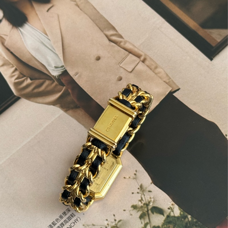 Chanel金色皮穿練首映錶L號⌚️-3