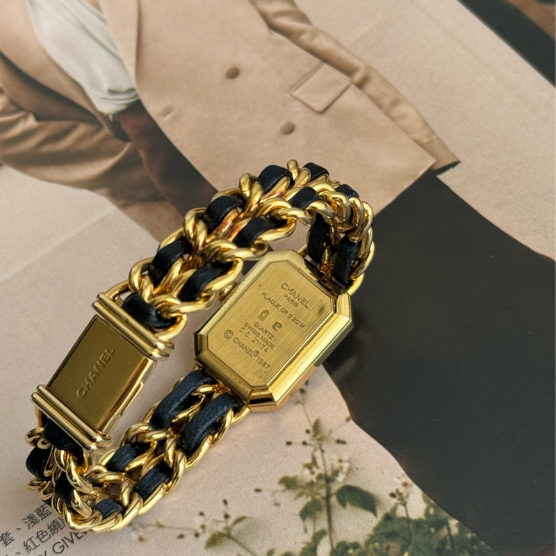 Chanel金色皮穿練首映錶L號⌚️-4