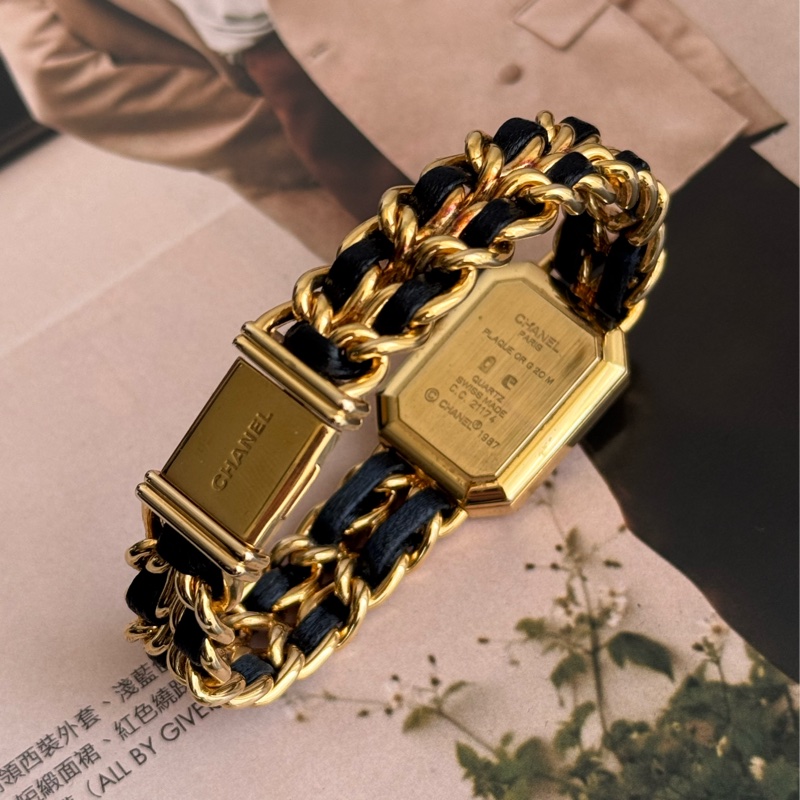Chanel金色皮穿練首映錶L號⌚️-5