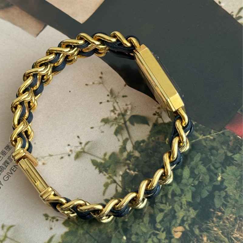 Chanel金色皮穿練首映錶L號⌚️-6