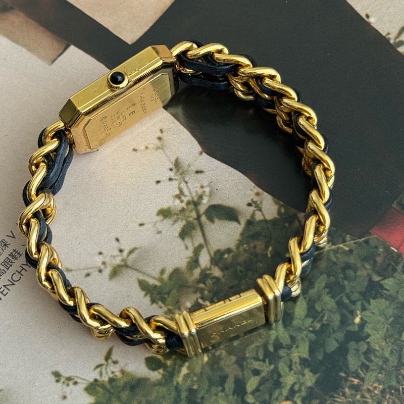 Chanel金色皮穿練首映錶L號⌚️-7