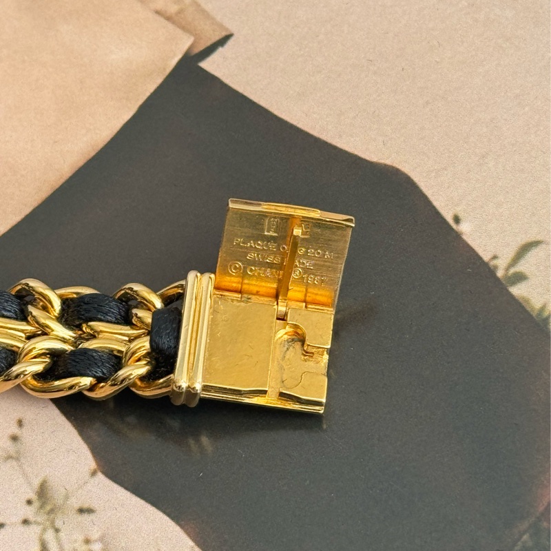 Chanel金色皮穿練首映錶L號⌚️-10