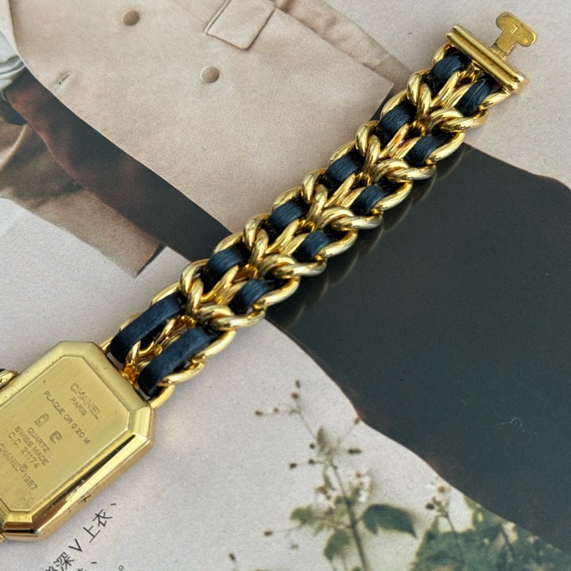 Chanel金色皮穿練首映錶L號⌚️-21