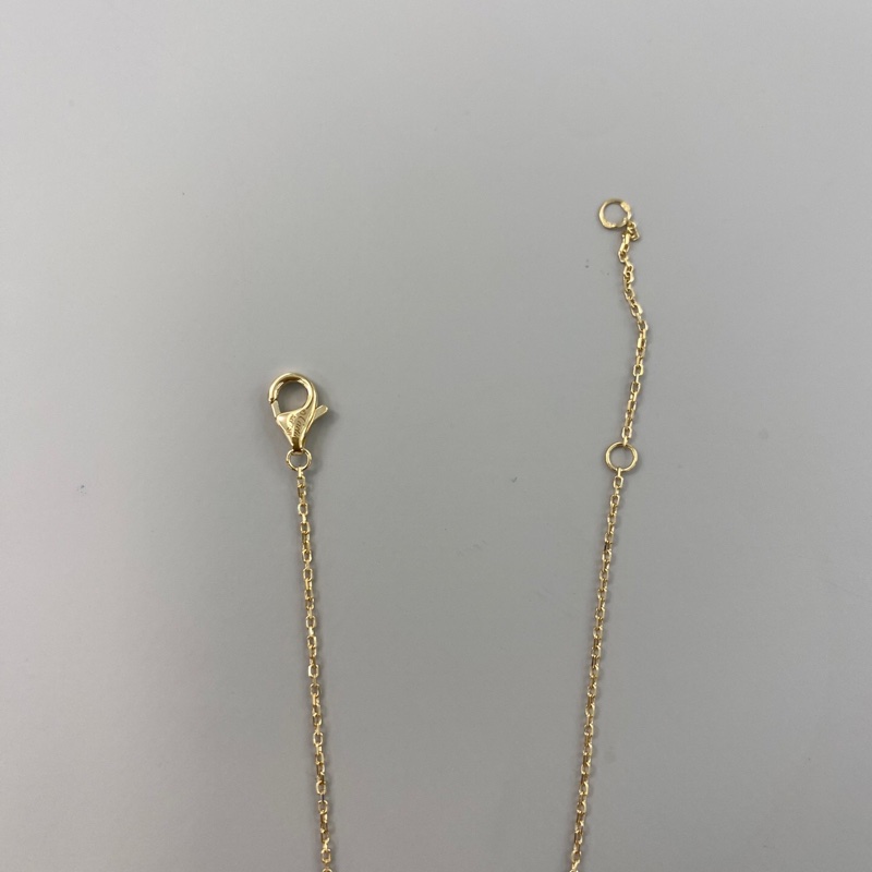 卡地亞Cartier Amulette De Cartier系列 小號白貝母護身符 白貝母鑲嵌一顆鑽石項鍊 查碼-6
