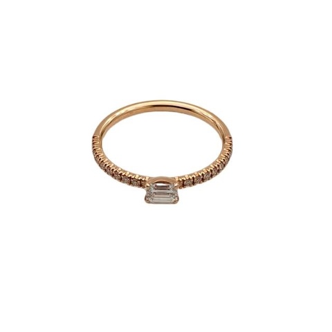 CARTIER 18K玫瑰金鑽石Etincelle單排鑽戒指