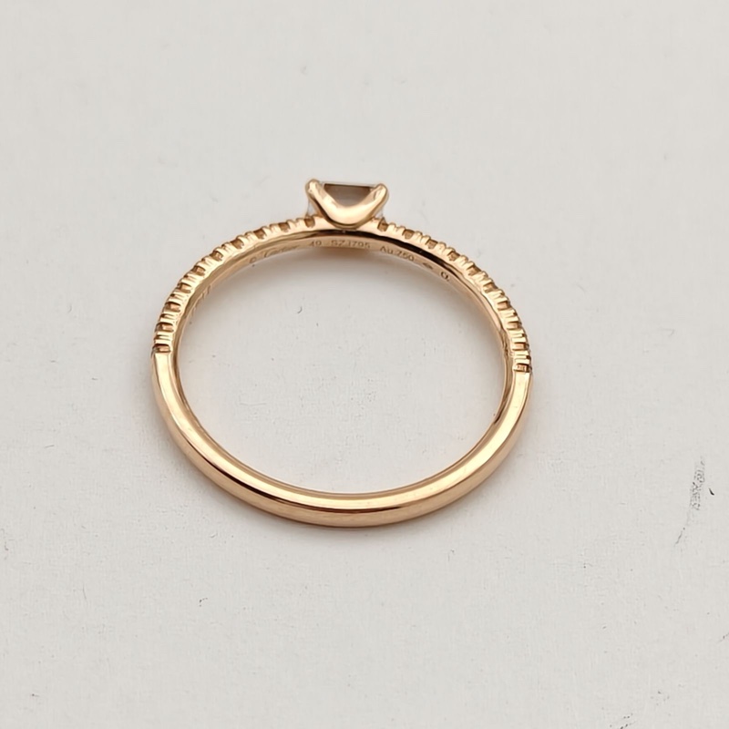 CARTIER 18K玫瑰金鑽石Etincelle單排鑽戒指-4