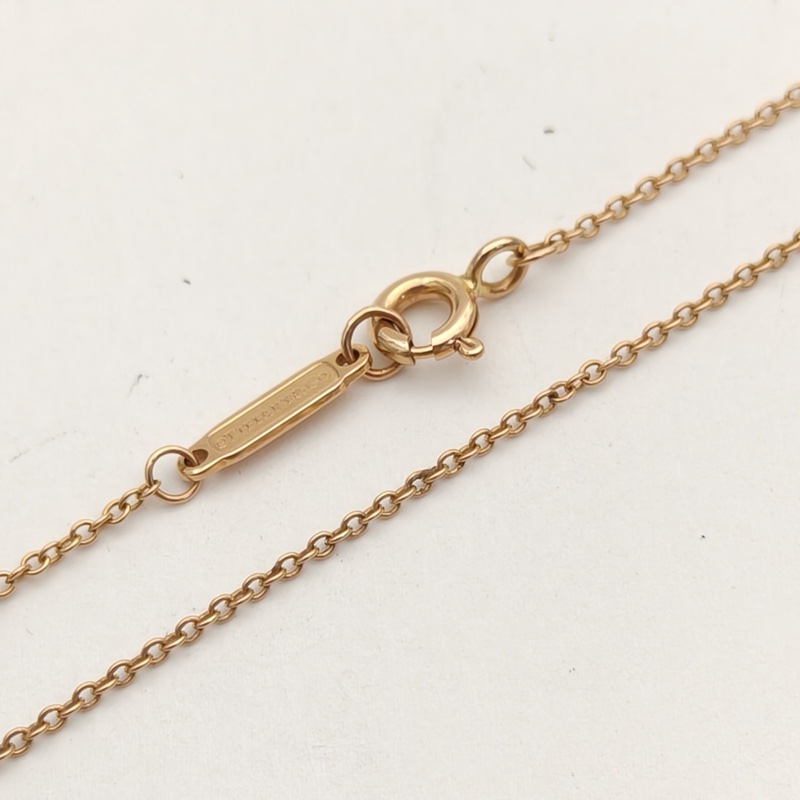 TIFFANY&CO TiffanyT微笑項鏈小號滿鑽18K玫瑰金/鑽石-4