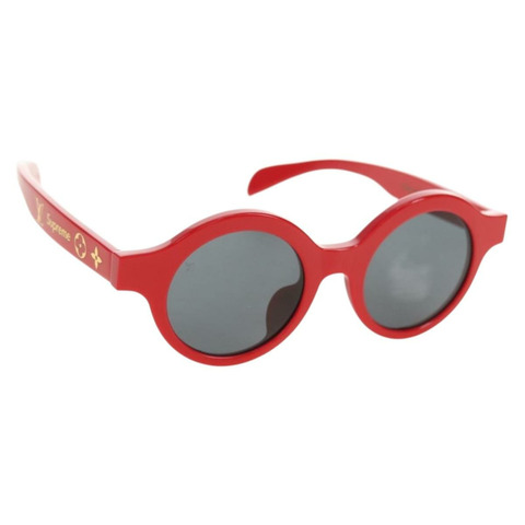 路易威登 (LOUIS VUITTON) 與 Supreme 聯名款太陽眼鏡，紅色，塑膠材質，型號 Z0989E，正品編號 181672SM