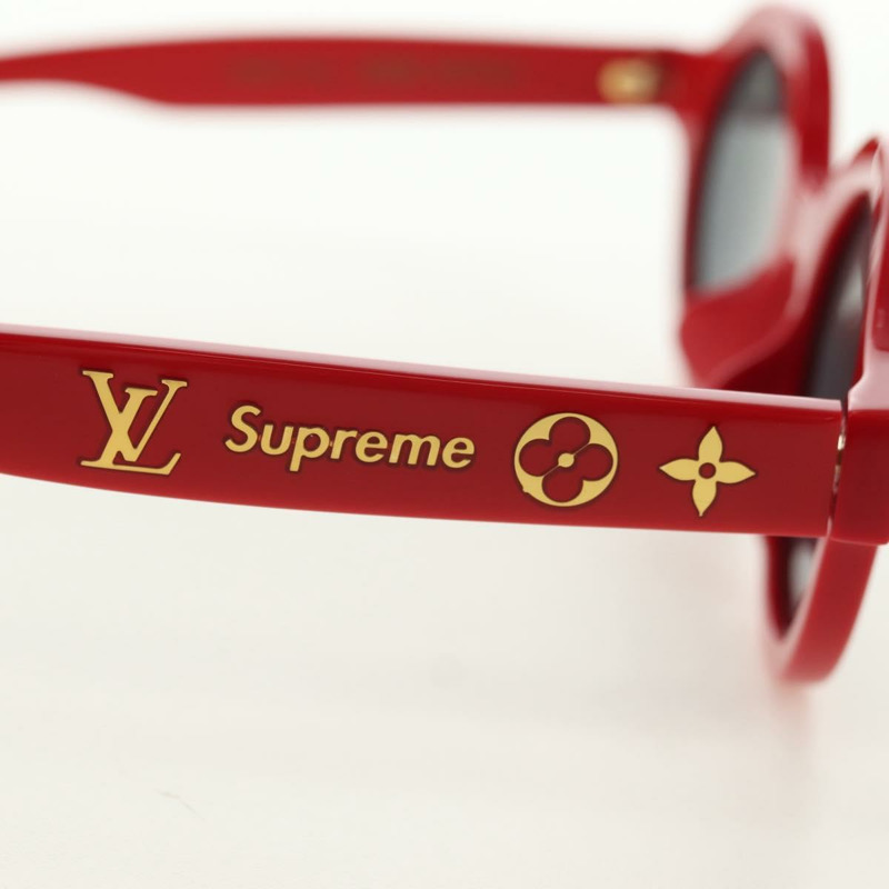【日本直送】路易威登 (LOUIS VUITTON) 與 Supreme 聯名款太陽眼鏡,紅色,塑膠材質,型號 Z0989E,正品編號 181672SM-5