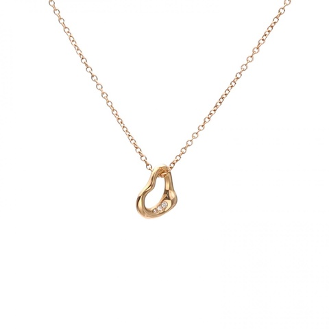 TIFFANY&CO 18K玫瑰金鑽石ElsaPerettiOpenheart愛心項鏈